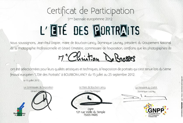 Certificat edp 2012